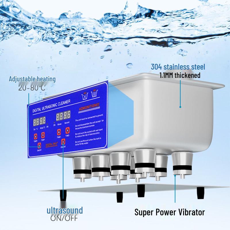 Compact Ultrasonic Cleaner for Industrial Parts & Dental Labs