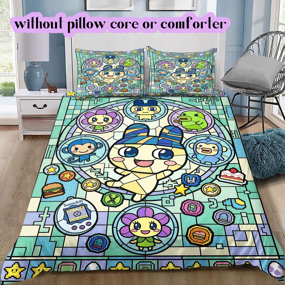Nostalgic Tamagotchi Printed Duvet Cover Bedding Set, Relive the Fun, Various Sizes Available 135x200cm