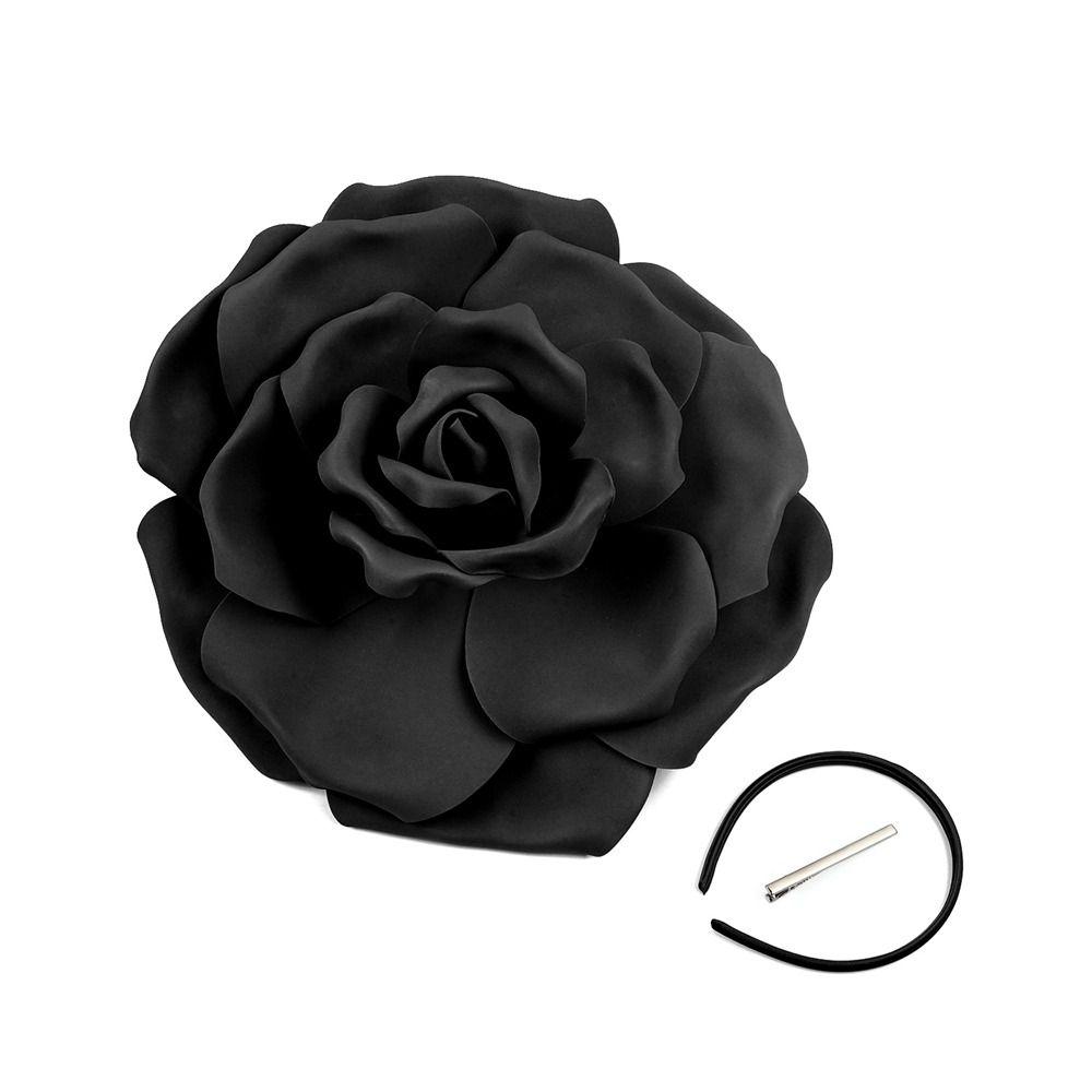 Exaggerated Rose Flowers Fascinator Hat Mardi Gras Headpiece  for Women