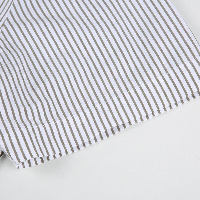Men's Vertical Stripe Short Sleeve Casual Shirt