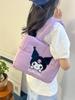 Kuromi Cute Embroidered Nylon Small Shoulder Bag For Daily Use