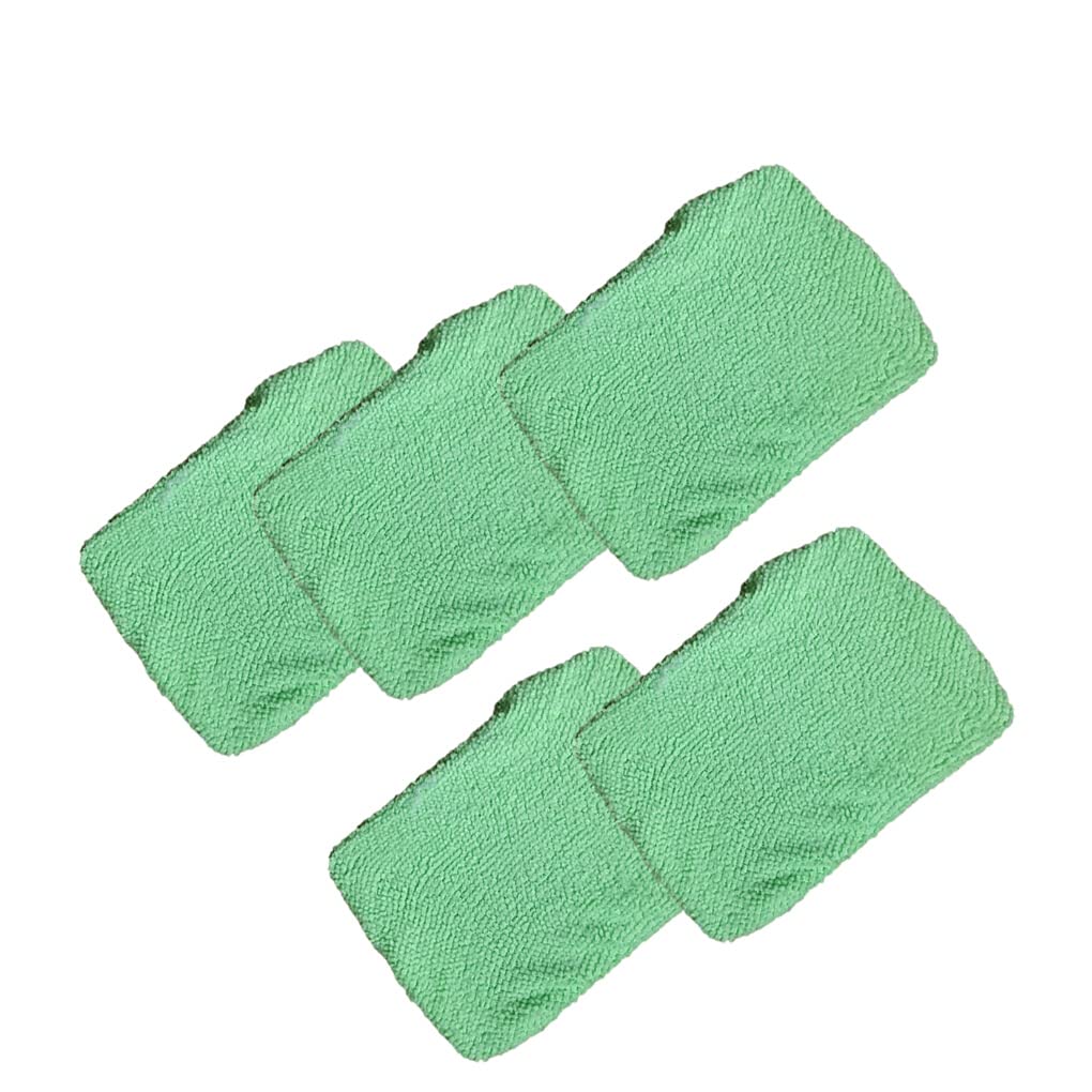 Generic 5pcs Car Window Clean Brush Replacement Pad Windshield Cotton Fitting Hood Inside Car Glass Wiper Cloth Accessories, Green