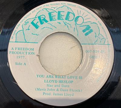 7-Zoll-Schallplatte MAE DAVE You Are What Love Is Run Away 007504JK Freedom 1977 Reggae Ska Dub Gebraucht