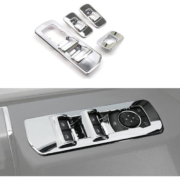 Keptrim for F-150 ABS Carbon Fiber Window Lift Switch Door Lock Trim for 2015 2016 2017 2018 2019 2020 Ford F150, 4pcs