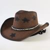 Popular Western Cowboy Straw Hat Men's and Women's Fashion Shade Straw Hat Classic Outdoor Western Cowboy Hat