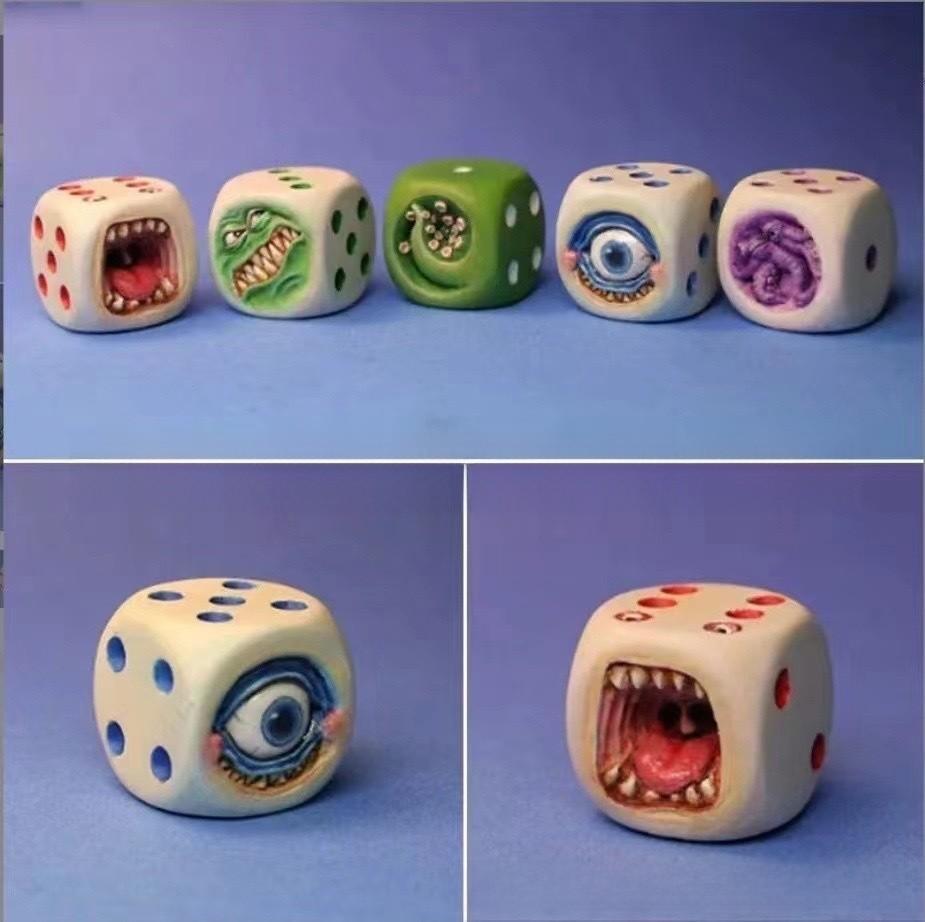 Horror Demon Dice Resin Party Decor For Halloween And Themed Events