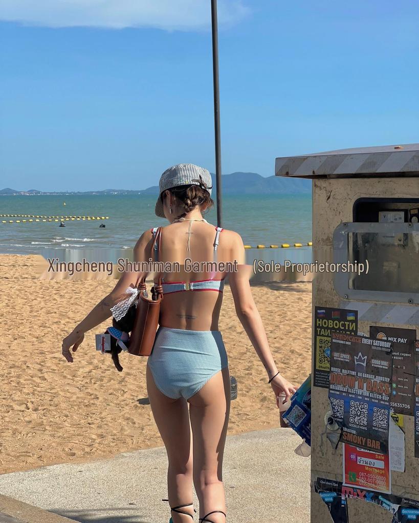 Women's Swimsuit: Split Bikini for Small Bust with Stylish, Pure Desire Design - High Sense Swimwear for Hot Springs