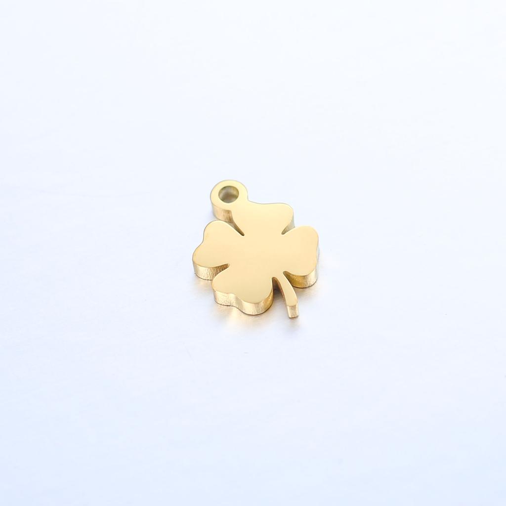 5pcs/Lot Lucky Four-leaf Clover Pendant Necklace For Women Fashion Stainless Steel Gold Silver Color Choker Jewelry Accessories