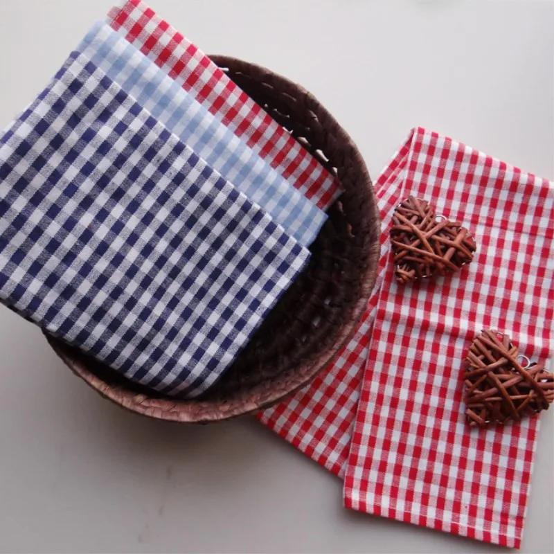 1Pc 30x40cm Classical Plaid Cotton Dinner Table Cloth Napkins Kitchen Placemat Home Party Decoration
