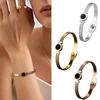 Unique Roman Letter Bangle Fashionable Engraved Love Wristband Handmade Gift for Her Trendy Women Wrist Accessories