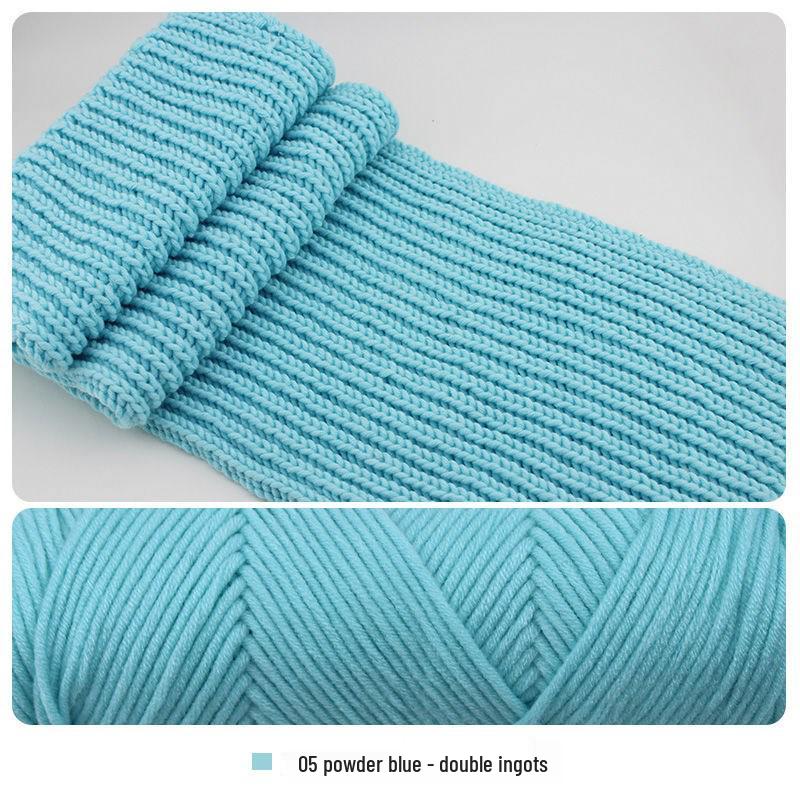 Hand-Knitted Cotton Wool Scarf Yarn for Men & Women, Coarse Wool & Milk Cotton Material, Worsted Crochet.