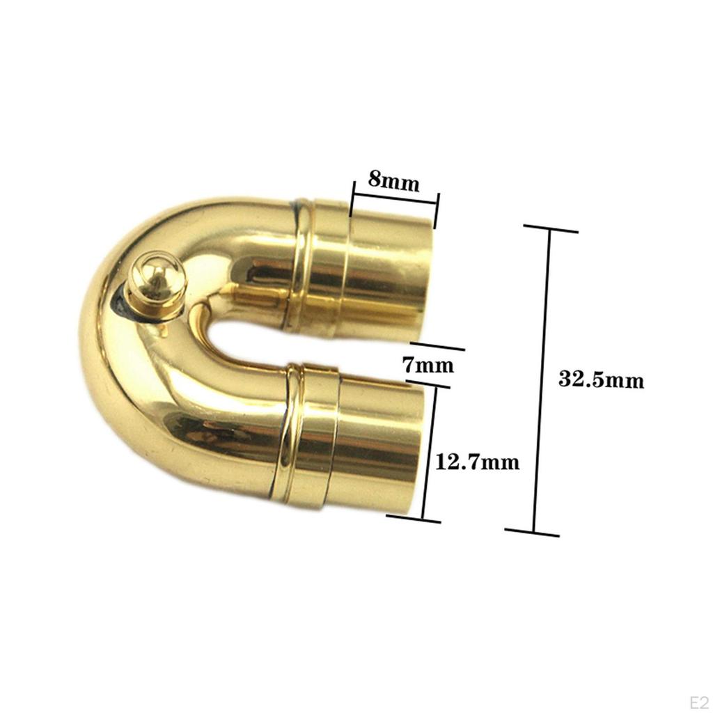 Trąbka z wygiętym gryfem Kolanko do saksofonu Mini Łatwy w montażu Solidny, praktyczny tłumik