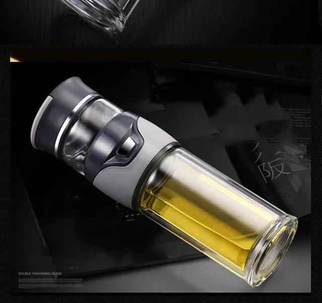 Tea Water Separation Thermos Bottle Stainless Steel Tea Strainer Thermos Infuser Tumbler Vacuum Flask With Tea Filter Two Cover