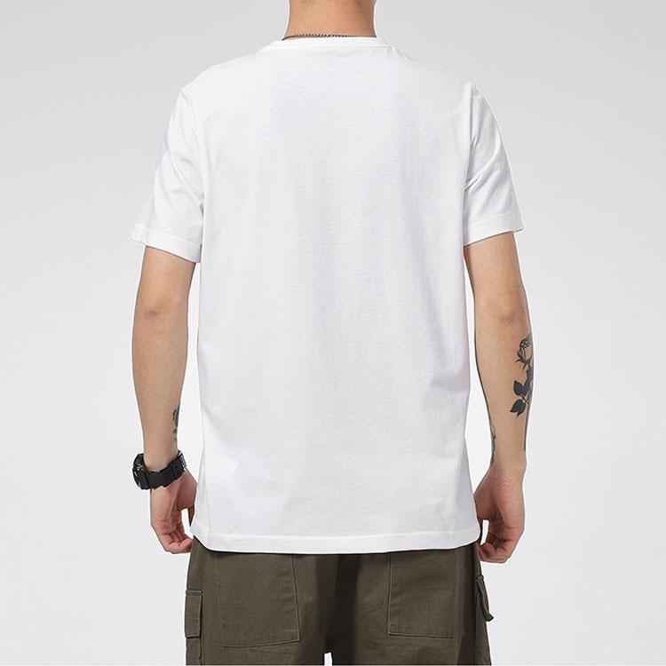 Puma Ess Logo Embroidered Solid Casual Crew Neck T-Shirt Men Tops White 584369-02