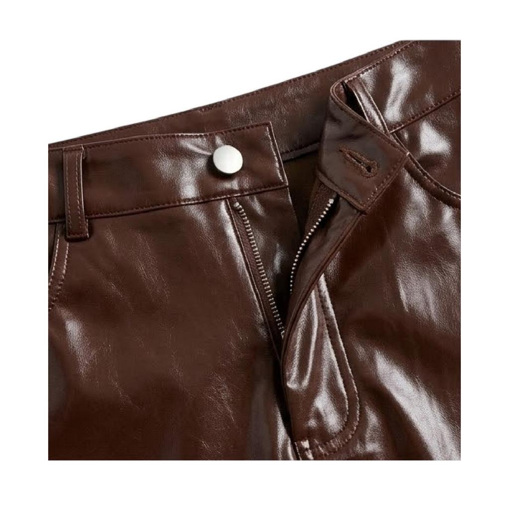 Missy Empire Womens/Ladies Faux Leather Wide Leg Trousers