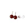 Exquisite Angora Red Agate Stud Earrings - Fashionable, Versatile, and Stylish High-End Drops