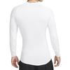 Nike Einfarbiges Rundhals-Figurbetontes Langarm-T-Shirt Herren-Tops Weiß FB7920-100