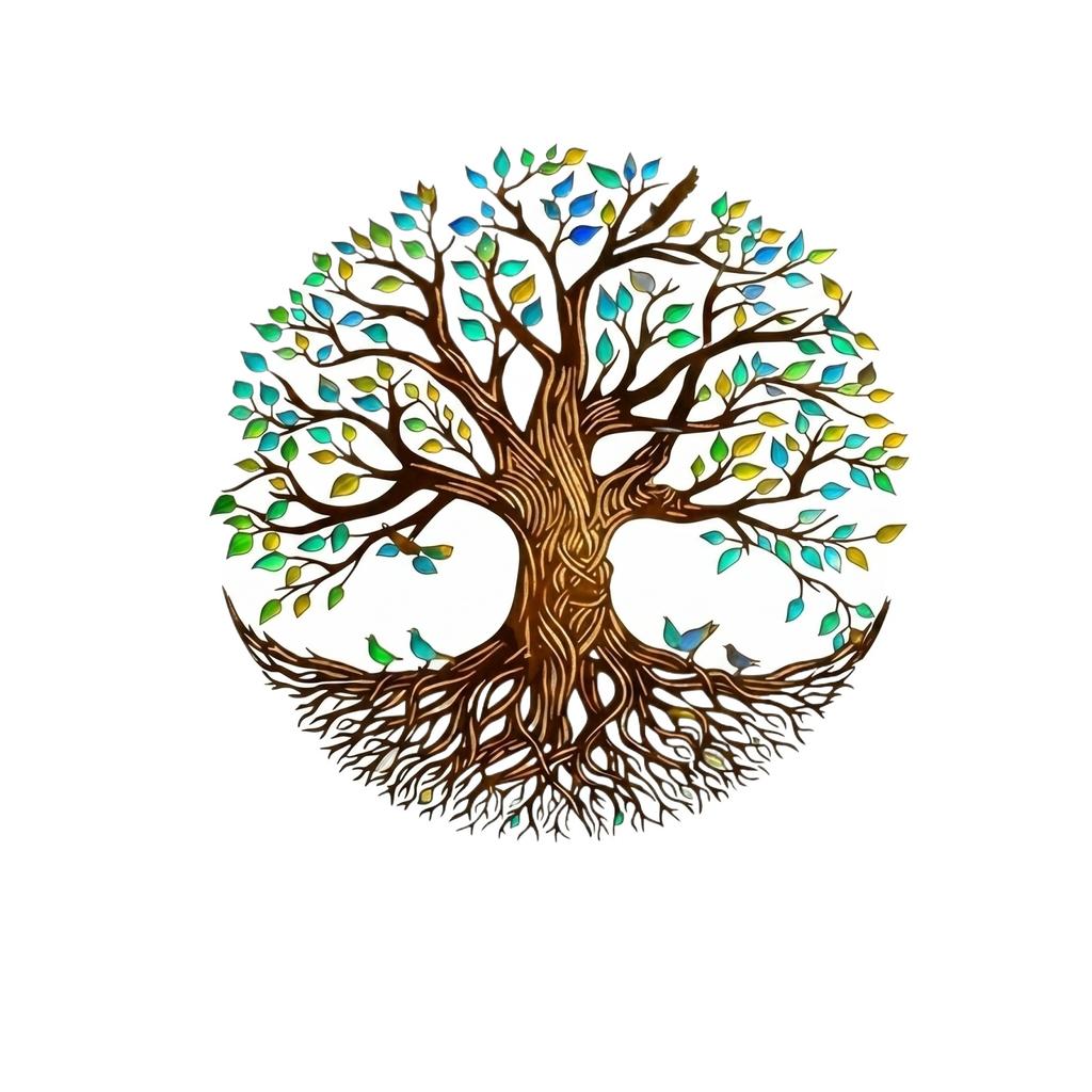 Metall-Wandkunst Lebensbaum Silhouette Rostiges Eisen Dekorative Skulptur für Innen Außen Haus Büro Wanddekoration