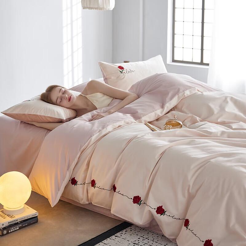 

Dohia 60-Count Pure Cotton Embroidered Wedding Bedding Set