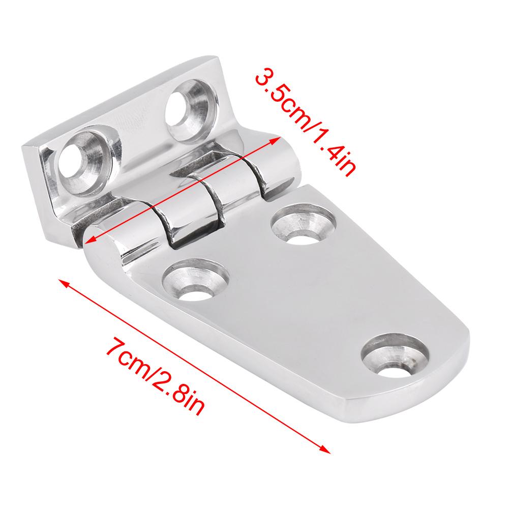 2pcs Stainless Steel Flush Door Hatch Compartment Folding Bending Hinge Casting for Boat Marine
