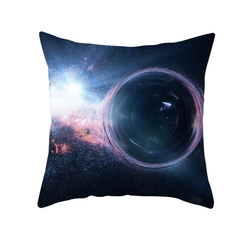 45*45cm Mysterious Cosmic Planet Black Hole Series Pillowcase Sofa Office Seat Cushion Cover Creative Ornament Home Decoration