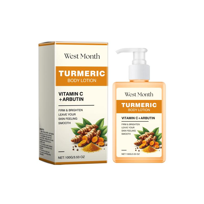 Turmeric Body Lotion Brightening Skin Radiance Rejuvenating Cream Improve Dullness Even Skin Tone Moisturizing Body Care Product