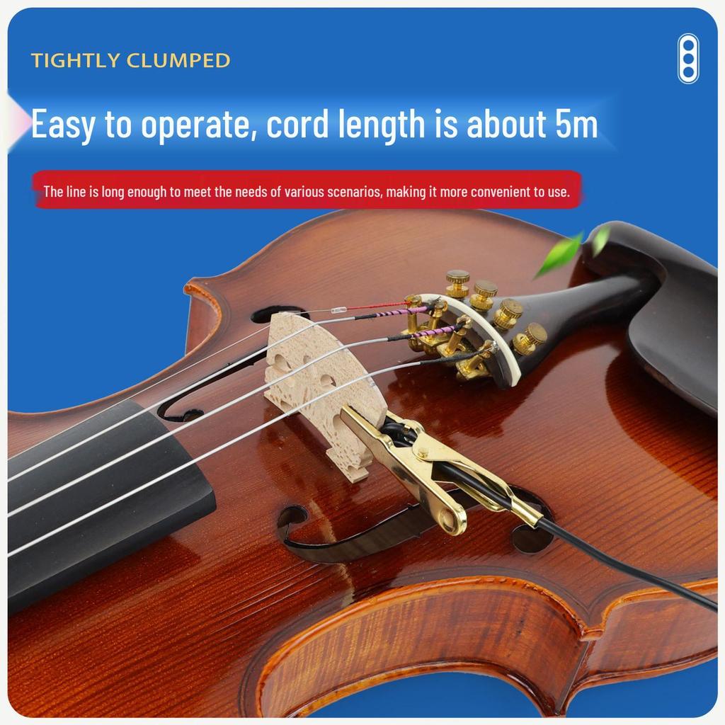 High-Fidelity Universal Pickup Clip for Erhu, Violin, and Flute