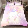 Bedclothes King Queen Size 3d Unicorn Bedding Set Luxury Princess Quilt Set Beding Pink Winter Bed Comforter Cute Cartoon Bed