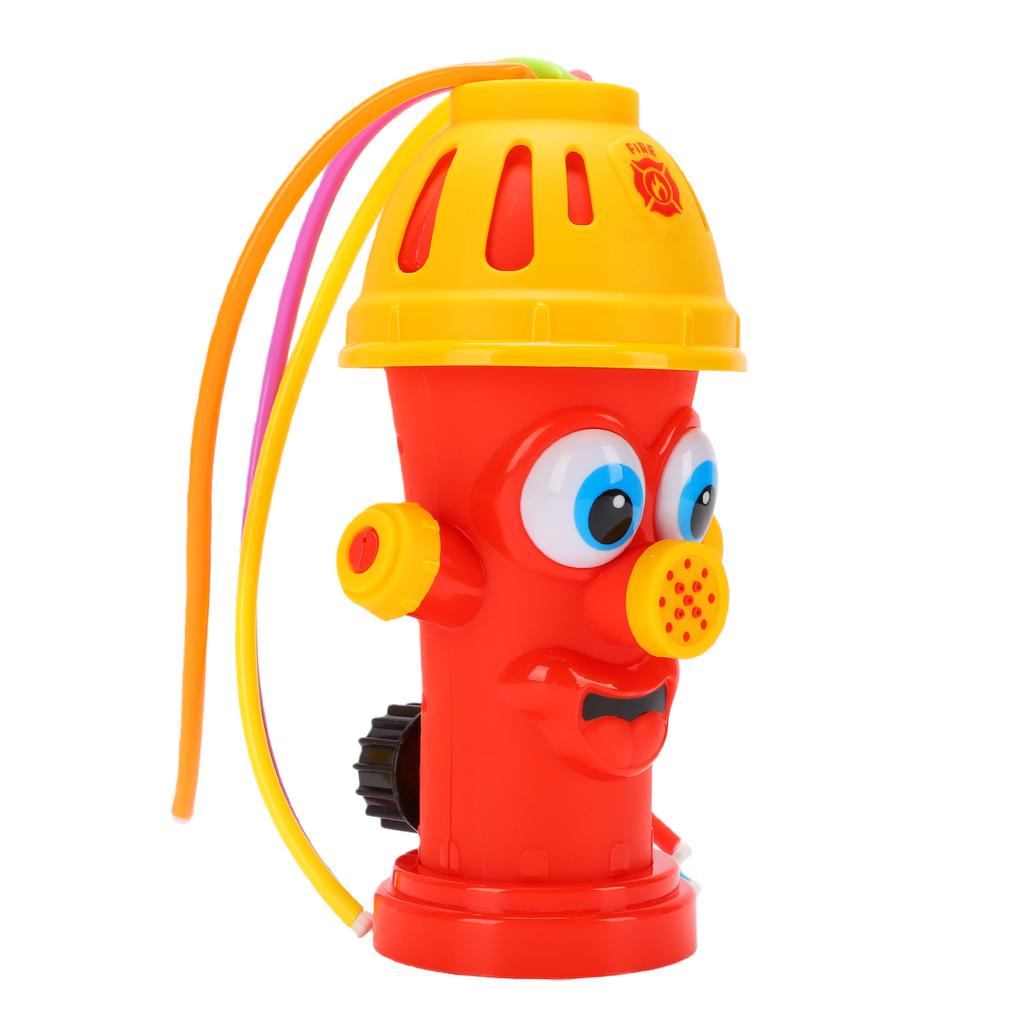 Cute Cartoon Sprinkler Toy Fire Hydrant Shaped for Toddler Outdoor Automatic Water Play Activities Colorful Swing Type