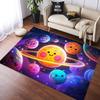 Outer Space Planet Theme Rugs,5x7ft Kids Galaxy Solar System Rugs Cartoon Floor Mats for Bedroom, Living Room and Playroom
