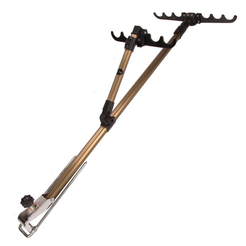 Multi-Functional Aluminum Alloy Fishing Rod Stand Gun Platform Multi-Rod Ground Plug Fishing Pole Bracket Fishing Gear