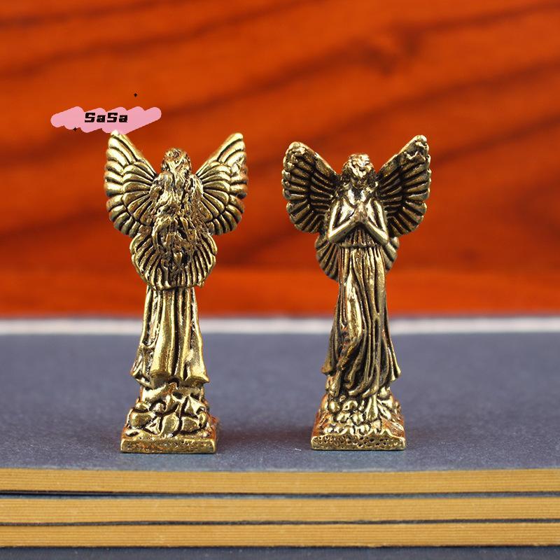 S-1 Pc God Of Love Cupid Statue Small Ornaments Brass Guardian Angel Figurines Desktop Decorations Home Decor Accessories