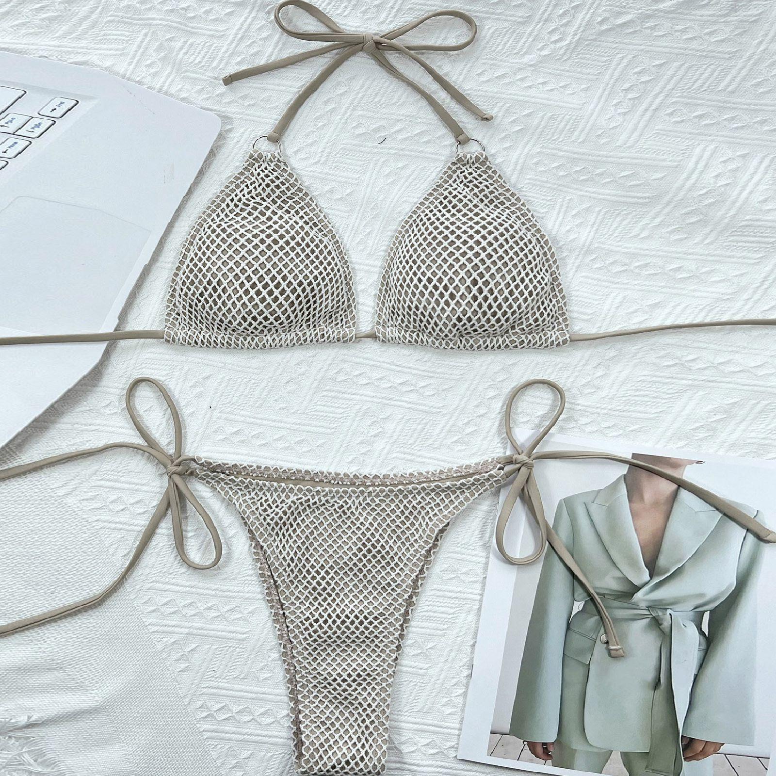 

Женский купальник с разрезом бикини с принтом без рукавов, сексуальный купальник, комплект бикини S хаки