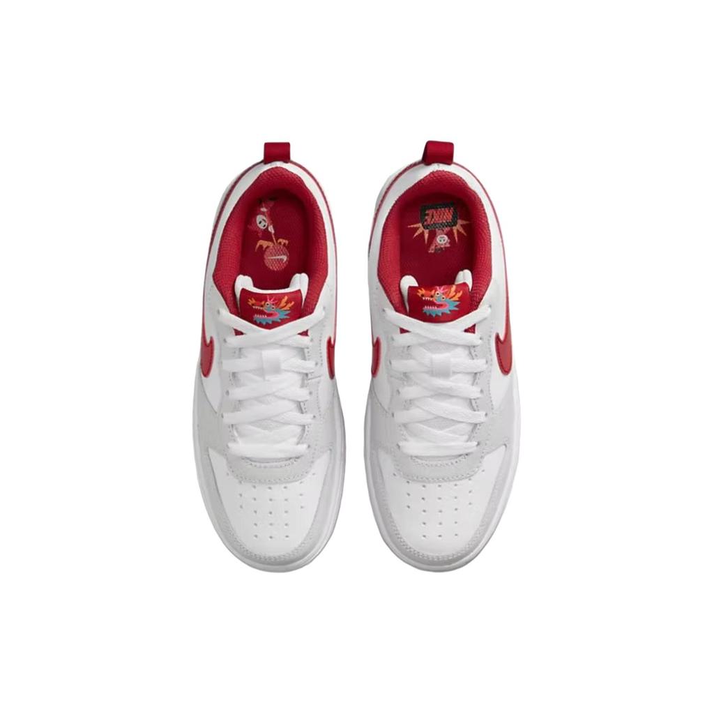 New Nike Court Borough Low Recraft 'Photon Dust University Red' Gs FZ5525-161