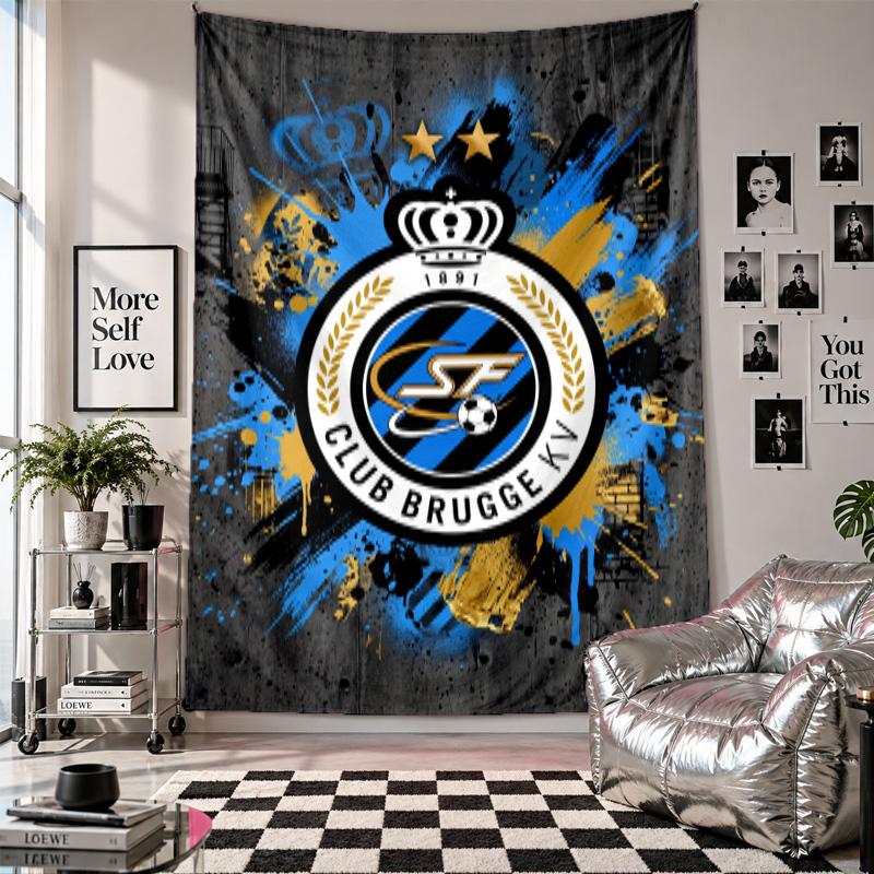 Club Brugge FC Wall Tapestry Home Decor Wall Hanging Cloth for Bedroom Living Room Background
