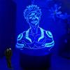 3D Anime Lamp Jujutsu Kaisen Led Night Light RGB Table Lamps Satoru Gojo Action Figure Kids Bedroom Desk Home Decor Friend Gifts