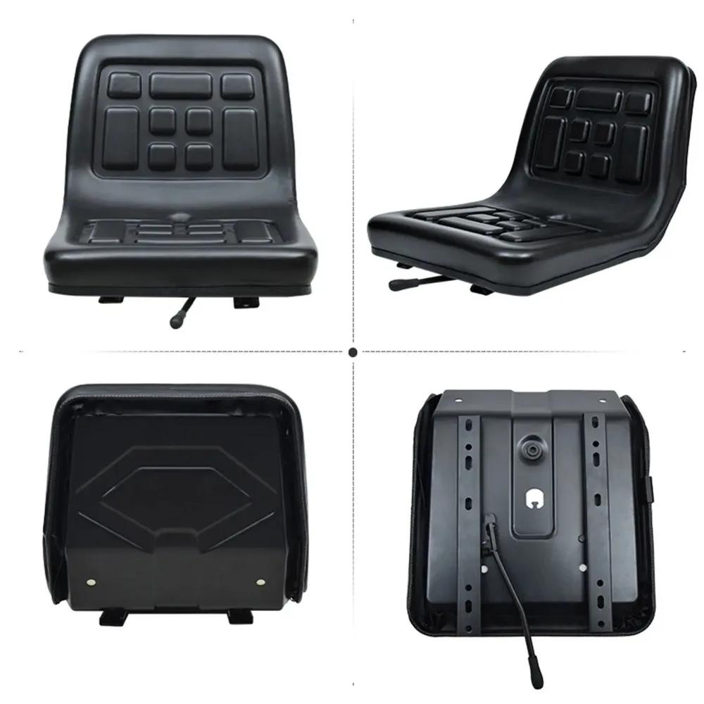Waterproof Tractor Seat with Drainage Holes Adjustable Design Universal Replacement Seat for Riding Lawn Mower Forklift Go Kart