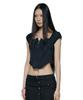 ROCKCAKE Curve Line Corset Blouse - Black