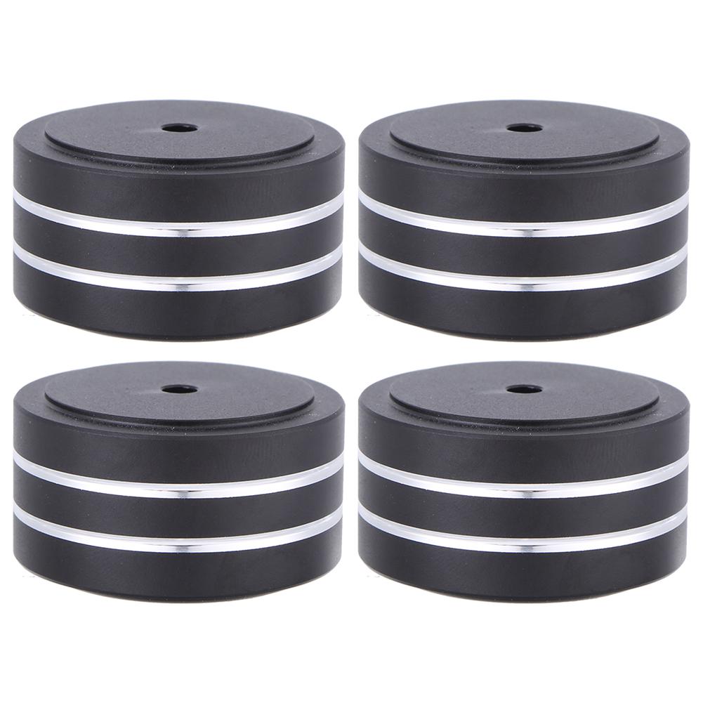 

4PCS Shock Absorbing Foot Pad Aluminum Alloy Vibration Damper Floor Protector Shock Absorber Foot Pad for Speakers CD Amplifier чёрный