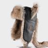 Orejas de zorro de felpa sombrero Lei Feng de cuero para mujer sombrero de invierno grueso y cálido para protección de las orejas sombrero de nieve para ciclismo del noreste para hombre