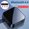 מקלט ומשדר Bluetooth 6.0 מתאם שמע אלחוטי AUX 3.5 מ"מ משדר Bluetooth לרכב, מחשב, טלוויזיה, אוזניות