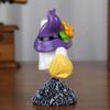 Micro Landscape Resin Halloween Ghost Statue Cartoon Cute Ghost Art Sculpture with Spring Ghost Figurine Ornament Porch
