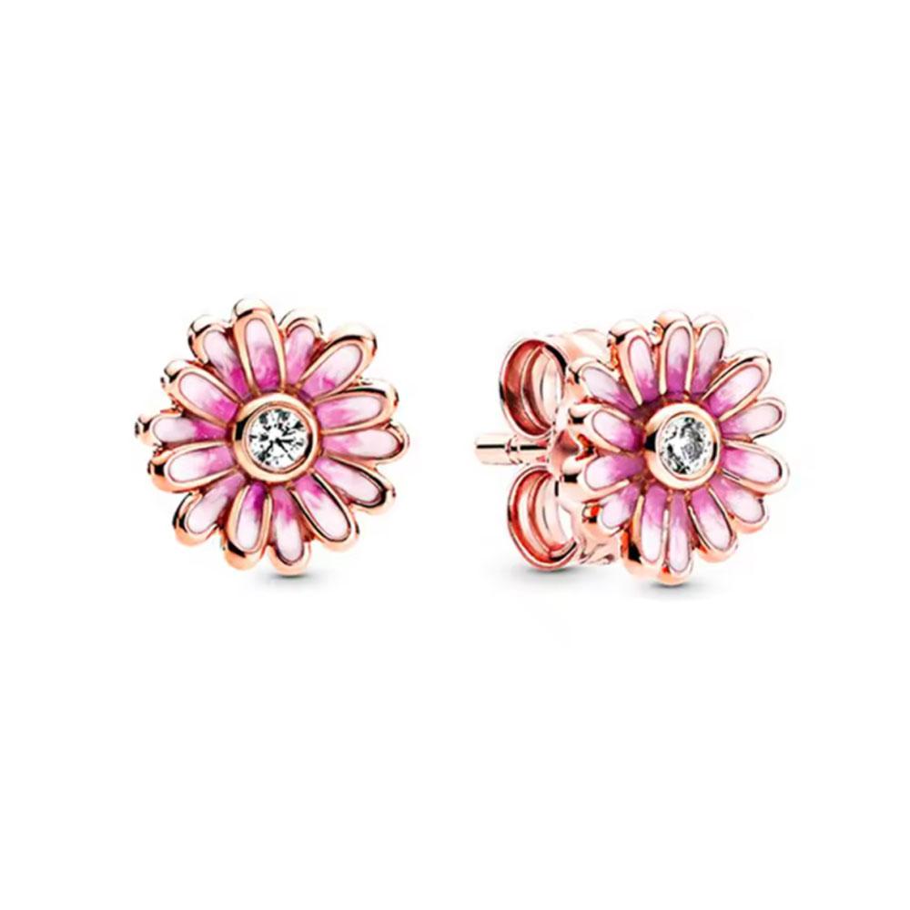Fashionable 925 Silver Heart-shaped Flower Square Butterfly Earrings Suitable for Women's Fashion Jewelry Gifts