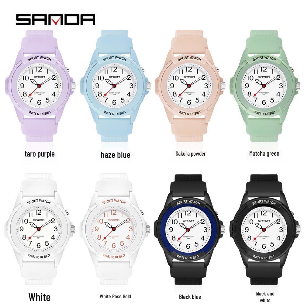 Multicolor Sanda 50M Waterproof Luminous Dial Sport Watch