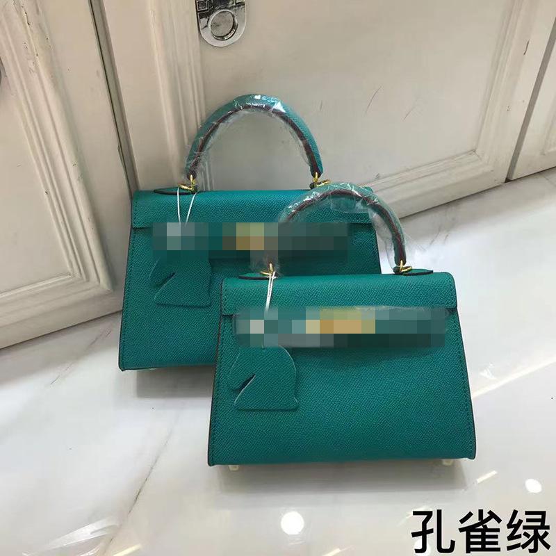 Second Generation Palm Print Cowhide Mini Small Keli Handbag 2025 New Bag Women's Commuter Versatile Shoulder Messenger Bag