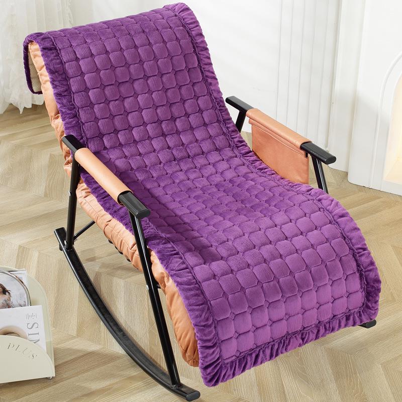 Winter Plüsch Sessel Schaukelstuhl Kissen mit integrierter Rückenlehne - Einzelplatz