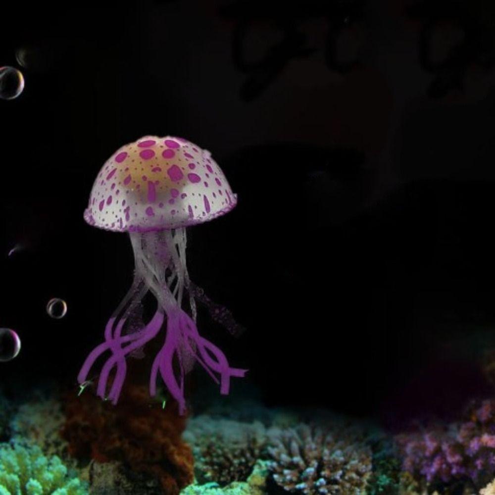Silicone Glow Ornaments Fluorescent Jellyfish Soft Aquarium Decorations Aquarium Decoration