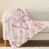 Lightweight Flannel Throw Blanket, Butterfly Pattern - Soft, Warm & Versatile for Home, Car, Halloween & Christmas Decor