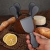 Käsemesser & Gabel Geschenkset mit Akazienholzsockel - 6-teiliges Buttermesser-Set