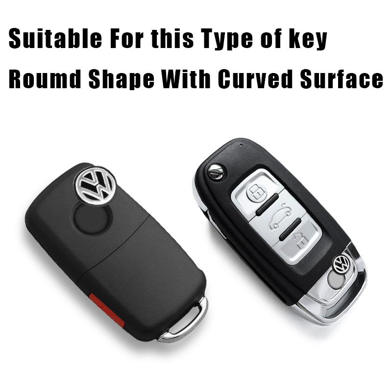 2026 Hot 14mm 11mm For VW GTI Golf 5 7 Mk6 Passat B5 B6 Polo Scirocco Jetta Car Remote Control Key Sticker Badge Emblem Decal Accessories
